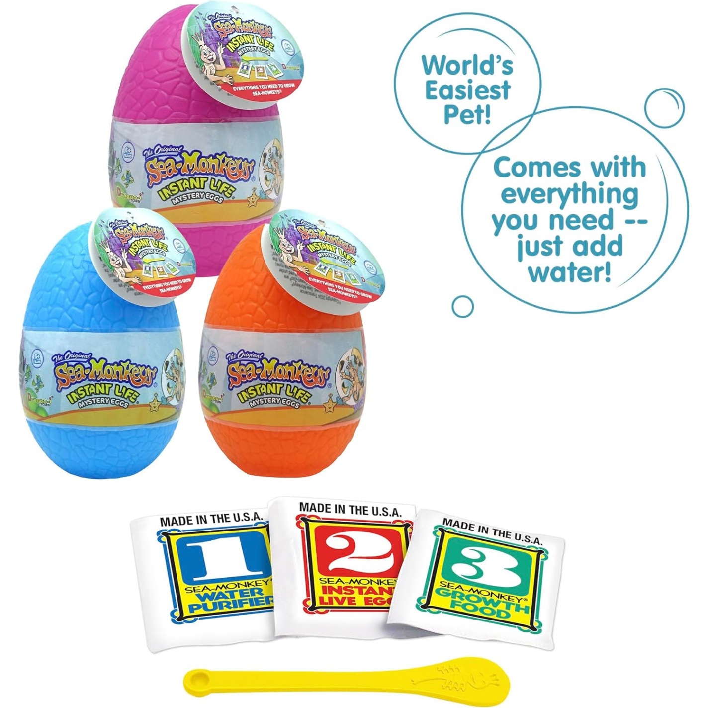 Sea-Monkeys Egg Instant Life - World's Only Instant Pets - Assorted Colors - Ages 6+ (Pack Of 1) - Image 5