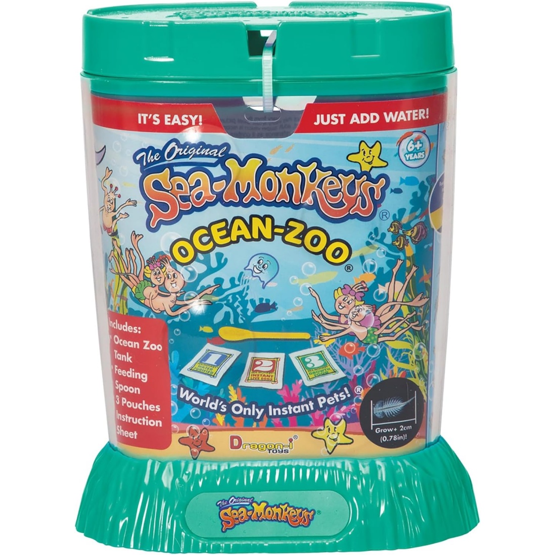 Sea-Monkey: Ocean Zoo - Surprise Assorted Color, 5.7" Aquarium, World's Only Instant Pet, Tiny Brine Shrimp Growth Set, Educational Kit, Kids Ages 6+