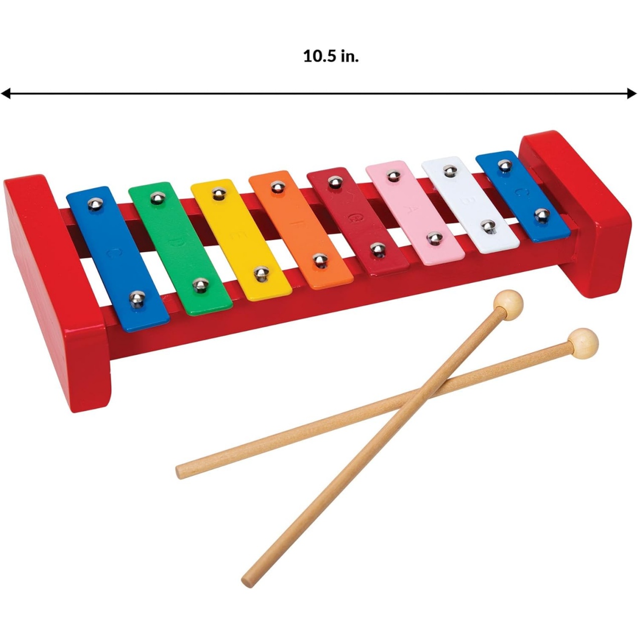 Schylling Wooden Xylophone - Colorful Kids Instrument - Includes Wooden Mallets And Embossed Metal Keys - Ages 3 And Up - Image 5