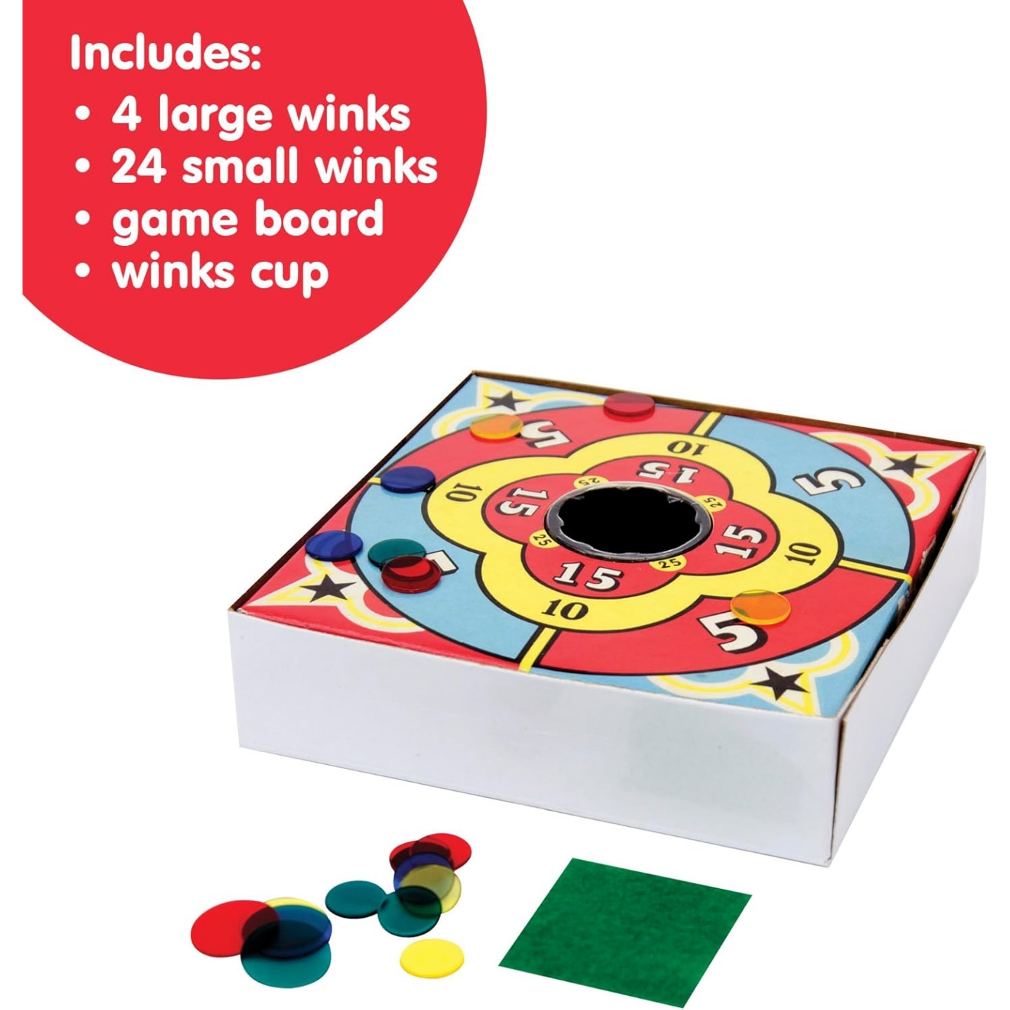 Schylling Tiddledy Winks - Classic Game For The Whole Family - Includes Game Board, Cup, And Winks - Ages 3 And Up - Image 2