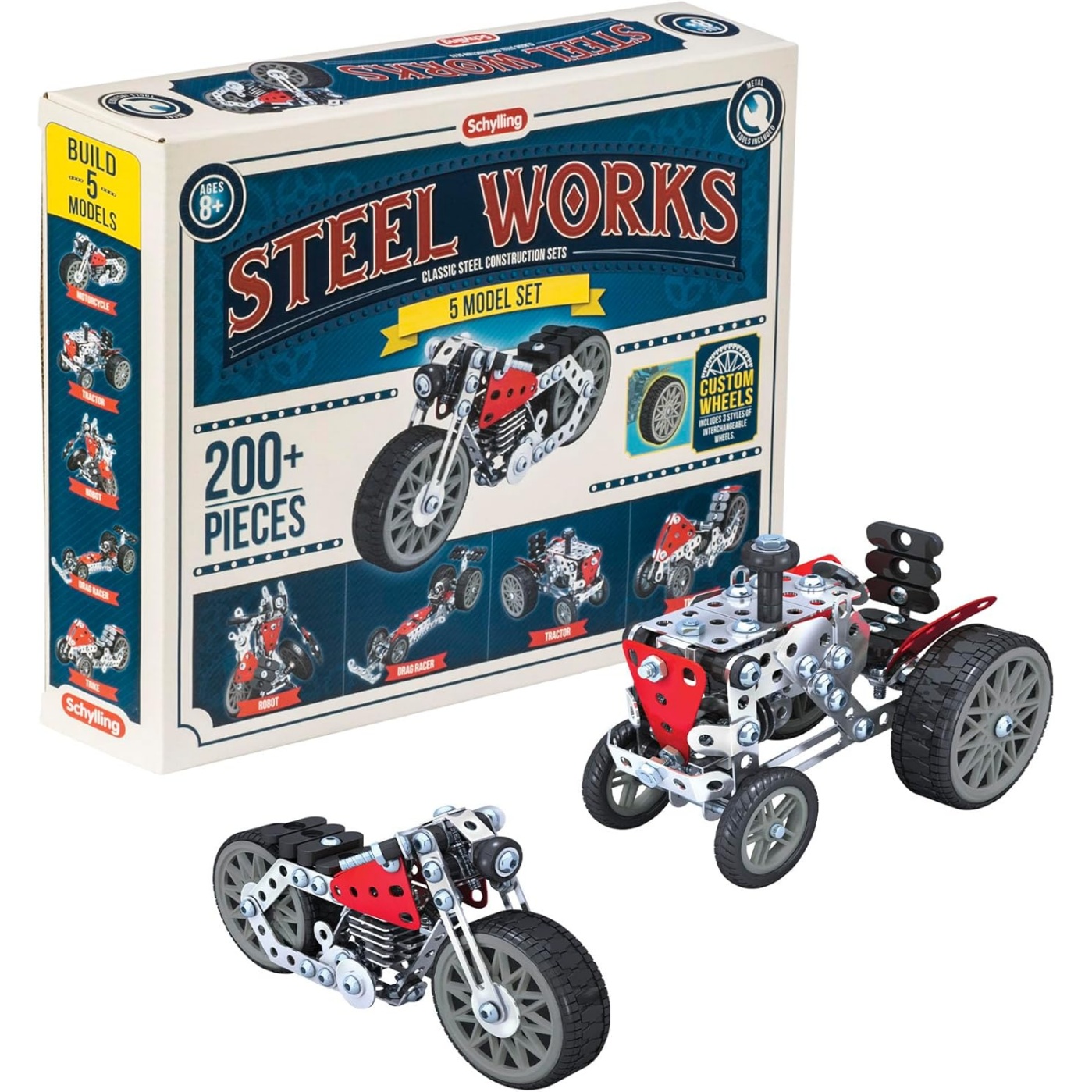 Schylling Steel Works 5 Model Construction Building Kit