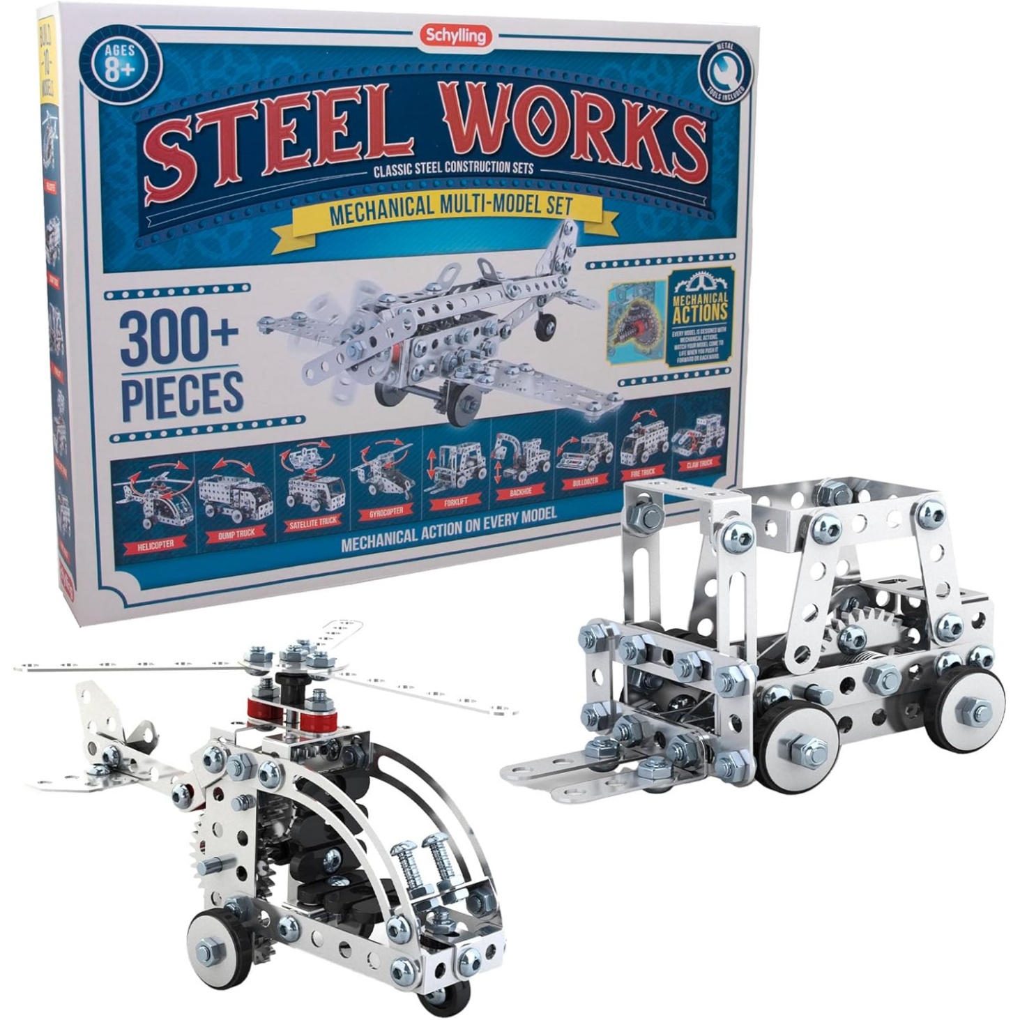 Schylling Steel Works 5 Model Construction Building Kit - Image 7
