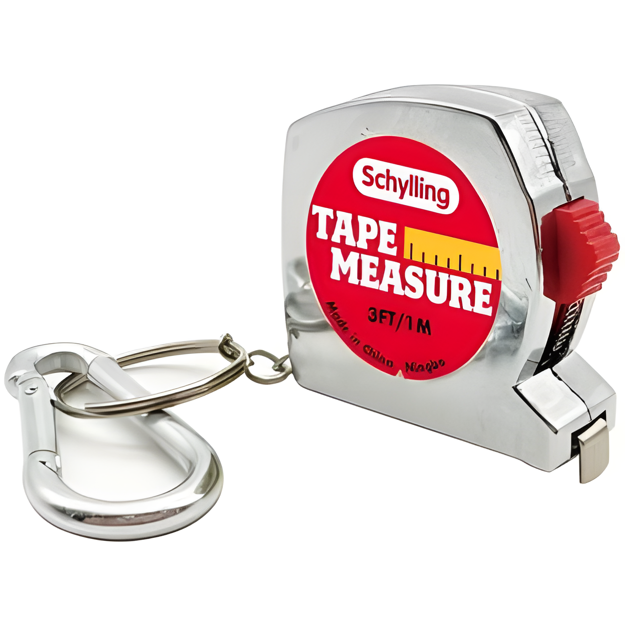 Schylling Mini Tape Measure - 1.5" Real Working 3 Foot Long Retractable Pocket-Sized Tape Measure - Includes Carabiner Clip And Chain - Ages 3 And Up - Image 3