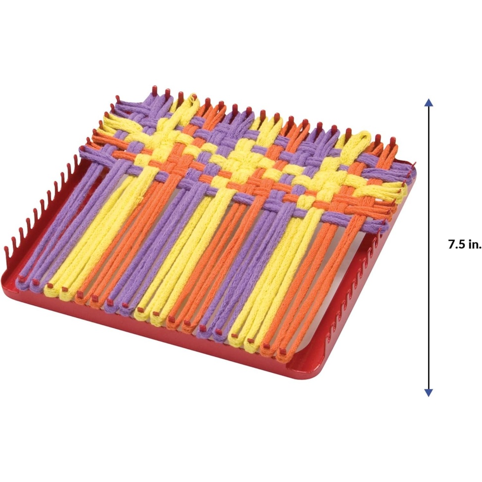 Schylling Metal Pot Holder Loom Kit - Classic Durable Weaving Frame To Make Pot Holders - Includes Loom, Hook, Instructions, And 80 Colorful Cotton Loops - Ages 5 And Up - Image 4