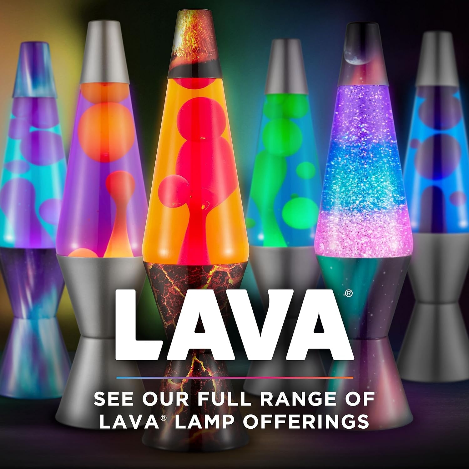 The Original Lava Lamp - 14.5" Aurora Borealis – Classic Liquid Motion Lamp - Purple Wax And Blue Liquid - Item #2047 - Image 6