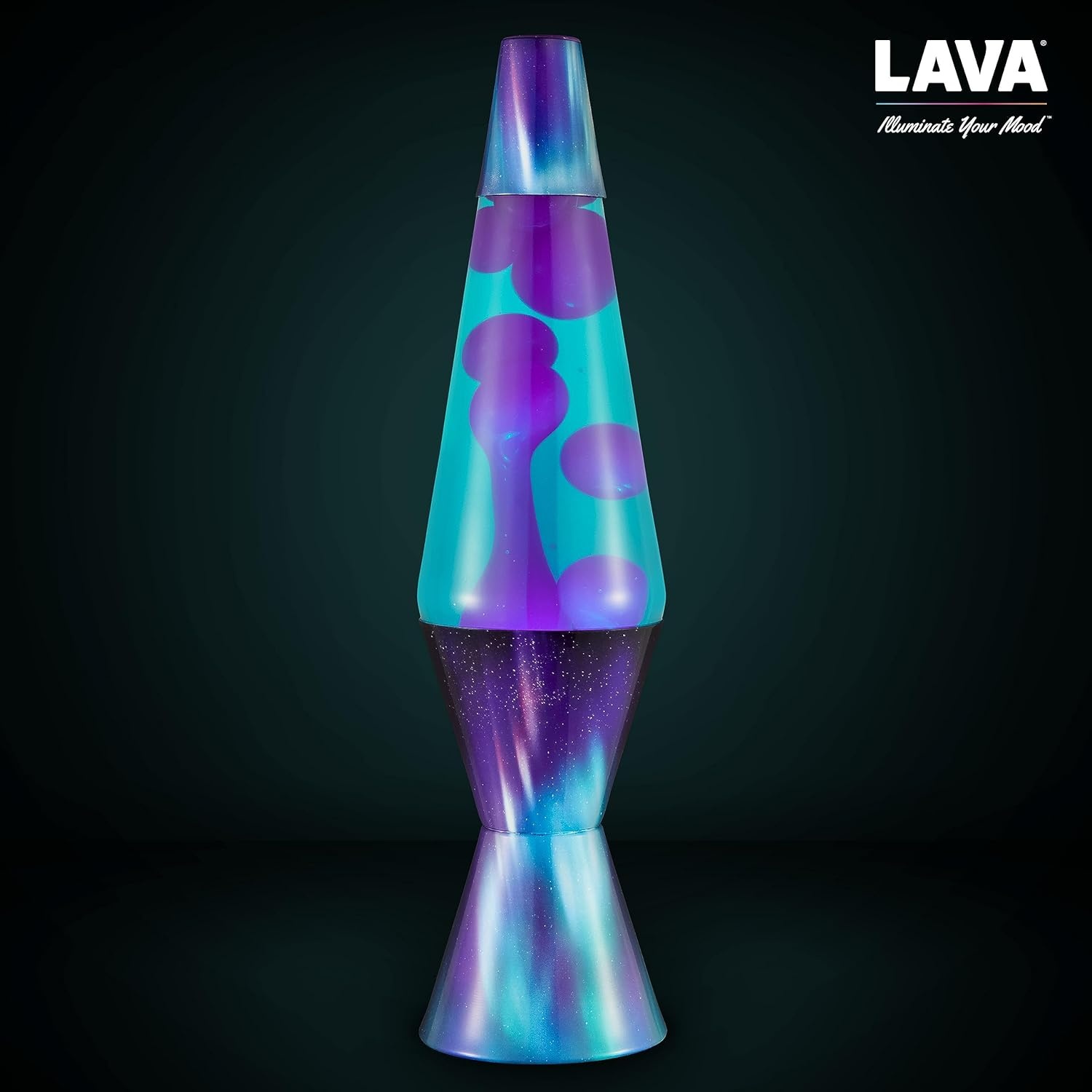 The Original Lava Lamp - 14.5" Aurora Borealis – Classic Liquid Motion Lamp - Purple Wax And Blue Liquid - Item #2047 - Image 7