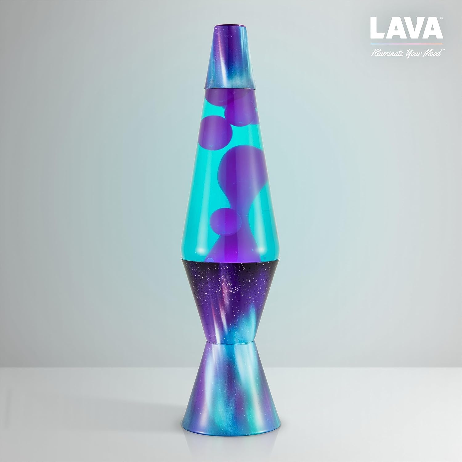 The Original Lava Lamp - 14.5" Aurora Borealis – Classic Liquid Motion Lamp - Purple Wax And Blue Liquid - Item #2047 - Image 8