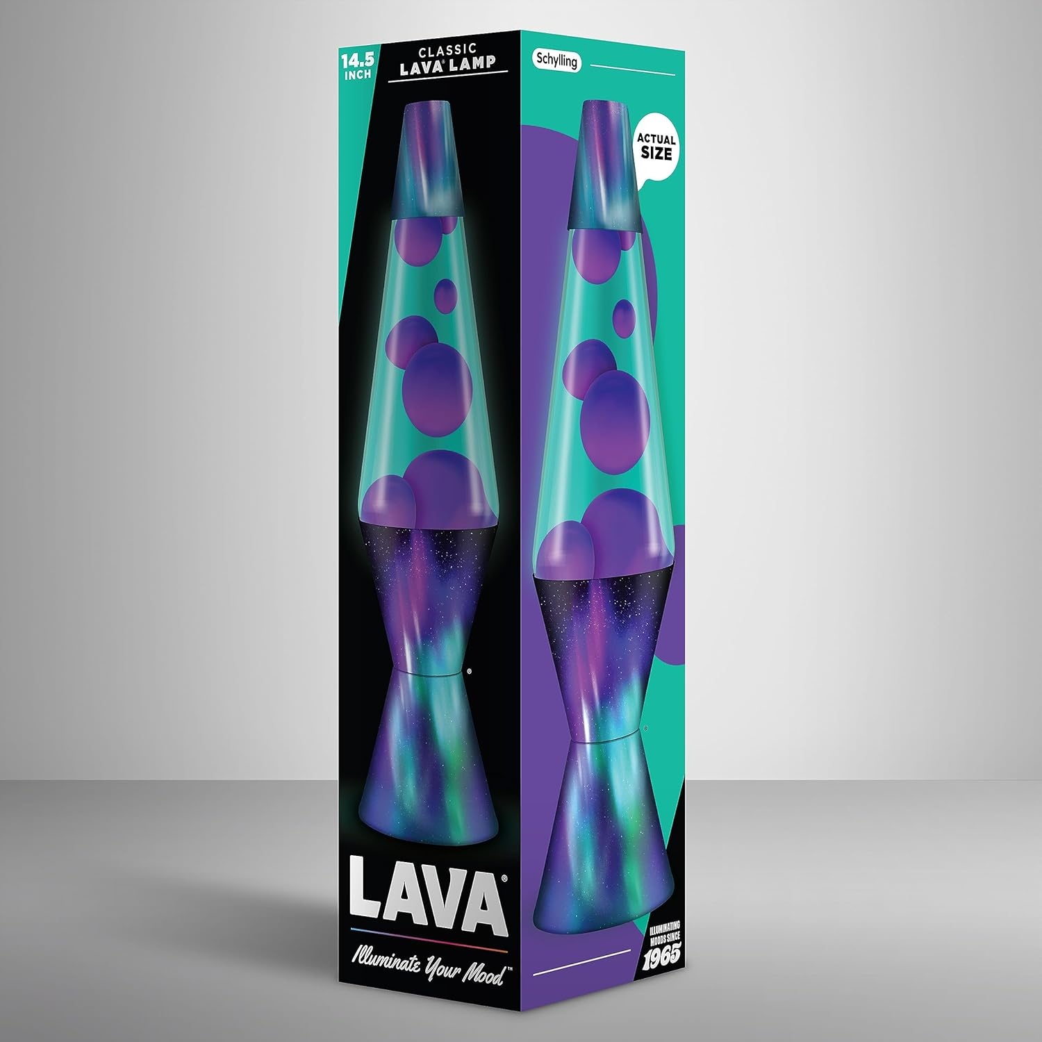 The Original Lava Lamp - 14.5" Aurora Borealis – Classic Liquid Motion Lamp - Purple Wax And Blue Liquid - Item #2047 - Image 9