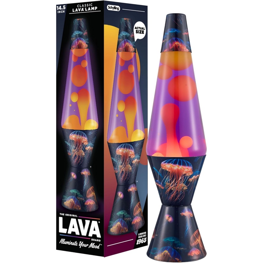 The Original Lava Lamp - 14.5" Aurora Borealis – Classic Liquid Motion Lamp - Purple Wax And Blue Liquid - Item #2047 - Image 13