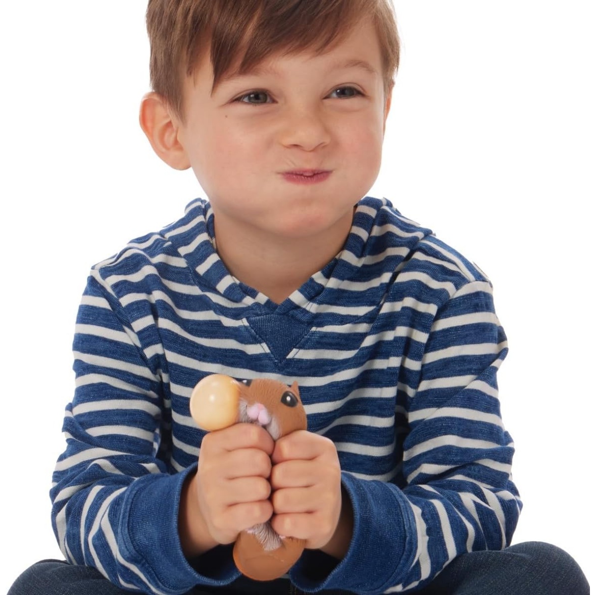 Schylling Chonky Cheeks Hamster - Squishy Squeeze Toy - Color May Vary - Age 3+ (Pack Of 1) - Image 3