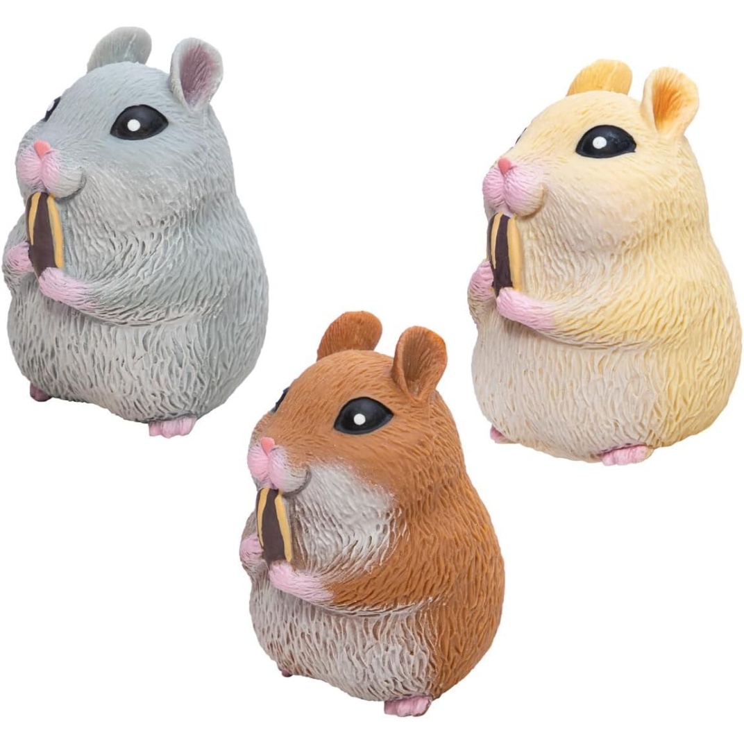 Schylling Chonky Cheeks Hamster - Squishy Squeeze Toy - Color May Vary - Age 3+ (Pack Of 1) - Image 5