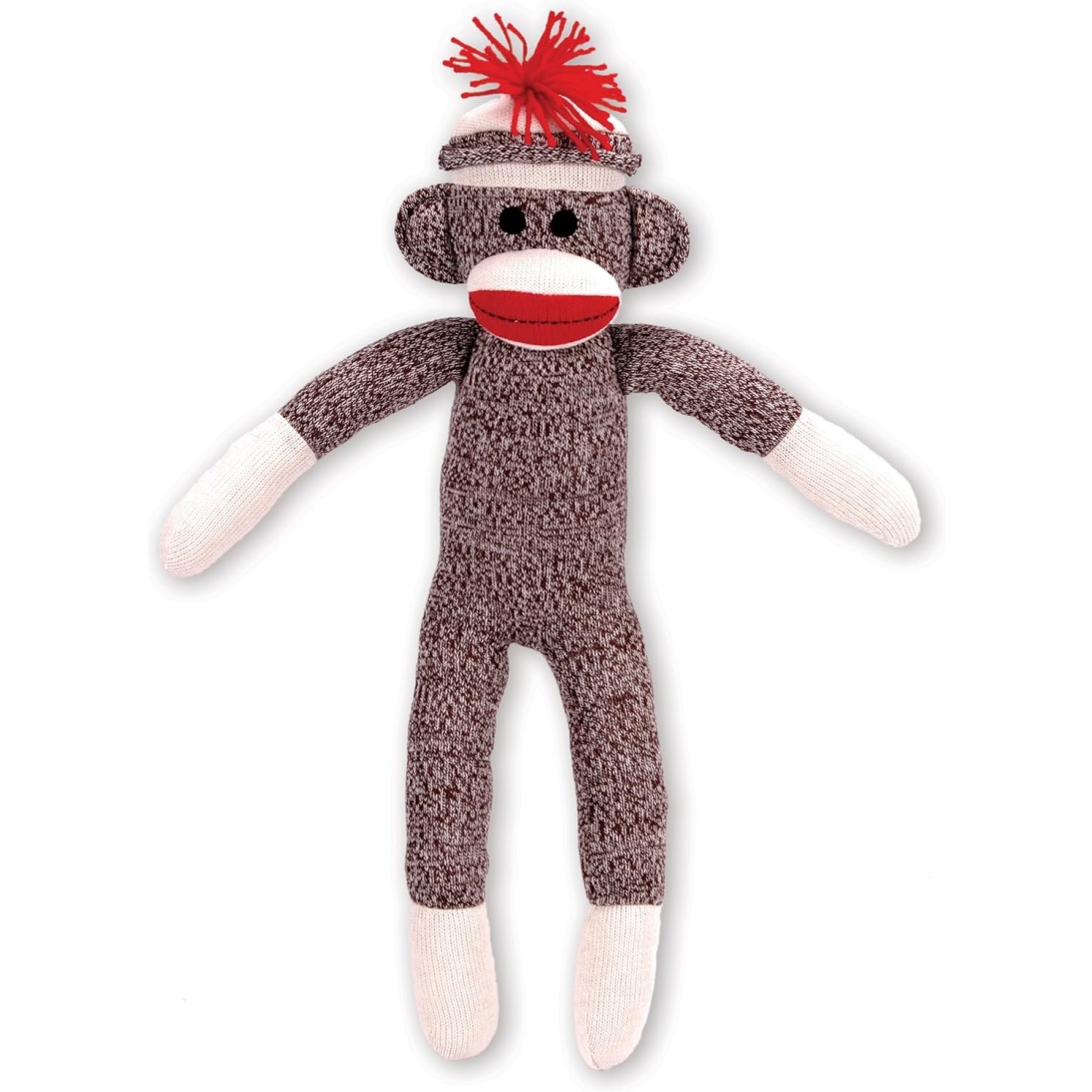 Schylling Brand Classic 20" Retro Sock Monkey Stuffed Animal - Knitted Texture Original Look - Ages 12 Months And Up
