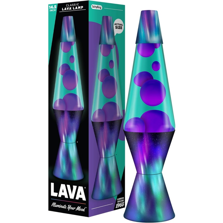 Lava The Original Lamp - 14.5" Trippy Shrooms – Classic Liquid Motion Lamp - Tri-Colored Globe And Black Base - Item #2361 - Image 7