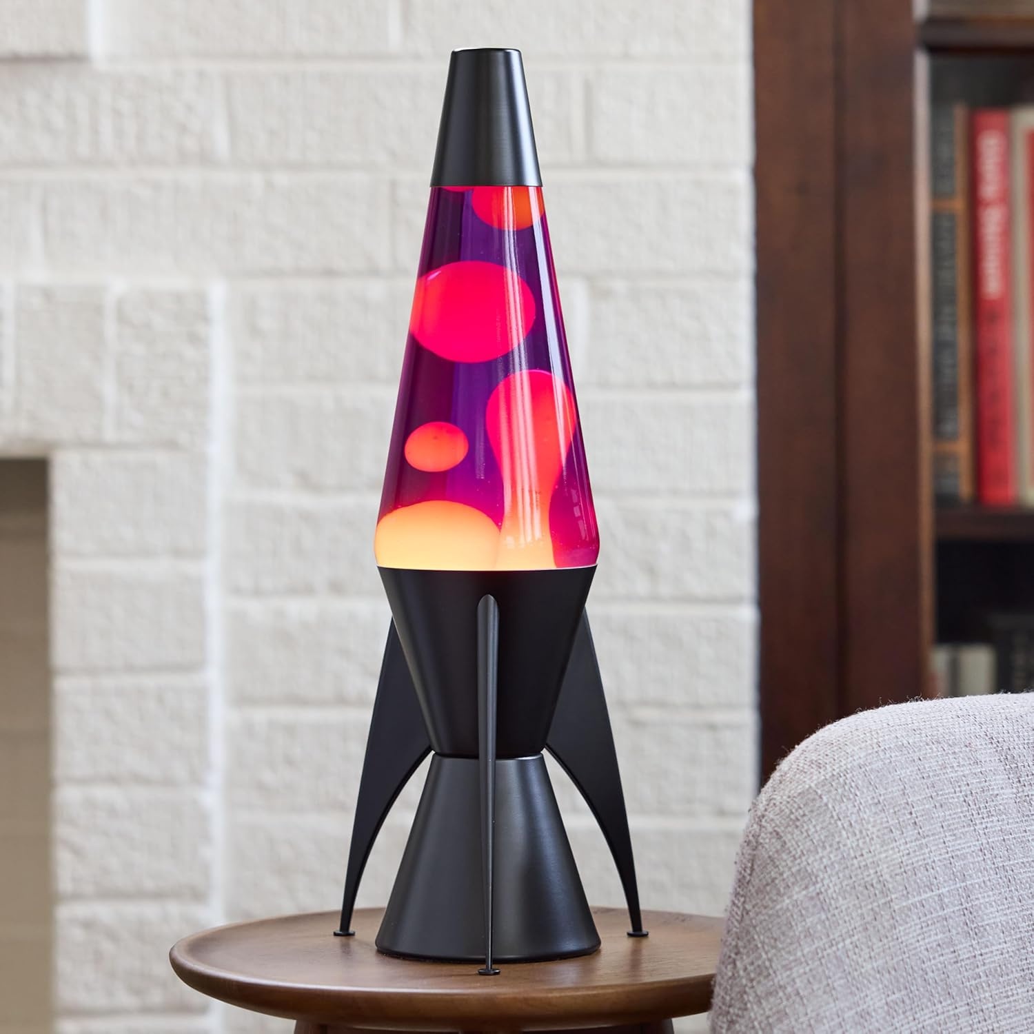 Lava The Original Lamp - 14.5" Evenfall – Retro Rocket Liquid Motion Lamp - Yellow Wax And Purple Liquid - Item #2391 - Image 4